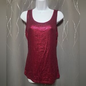 Maurices Burgundy Sequin Tank Top